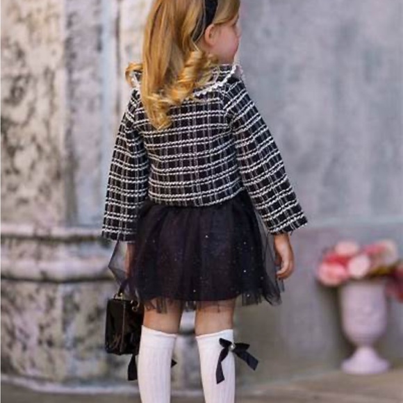 NWT | Mia Belle Girls Little VIP Tweed Tutu Dress & Blazer Set | Size 2T - Picture 4 of 11